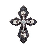 Roman Inc 12 inch Wood and Metal Cross