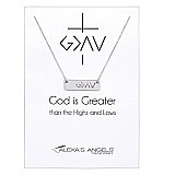 Alexas Angels God is Greater 16 inch necklace