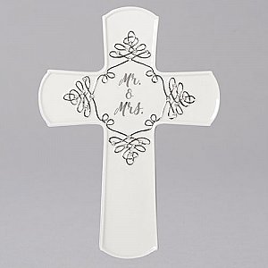 Roman Gifts Porcelain Mr and Mrs Wall Cross