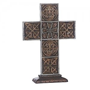 Roman Gifts 13 inch Standing Bronze Celtic Cross