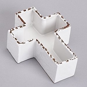 Roman Gifts 2 and a half inch Porcelain Cross Planter