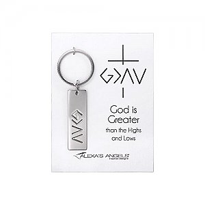 Alexas Angels God is Greater Keychain