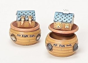 Roman Gifts  Noahs Ark First Tooth and Curl Keepsake Containers