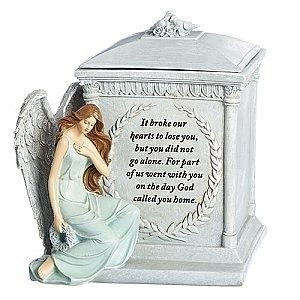 Roman Giftware 8 inch Memorial Urn with Angel