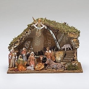 Fontanini Nativity 5 inch scale 11 piece set with stable