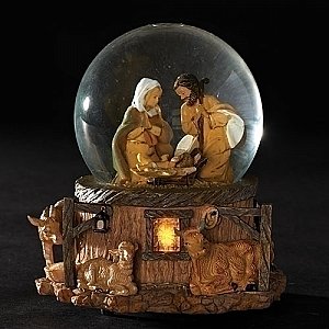 Fontanini nativity  Musical Glitter dome