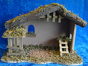 Fontanini Nativity 5 inch scale wooden manger