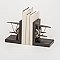 Roman Giftware Airplane Pewter Finish Stoneware Bookends